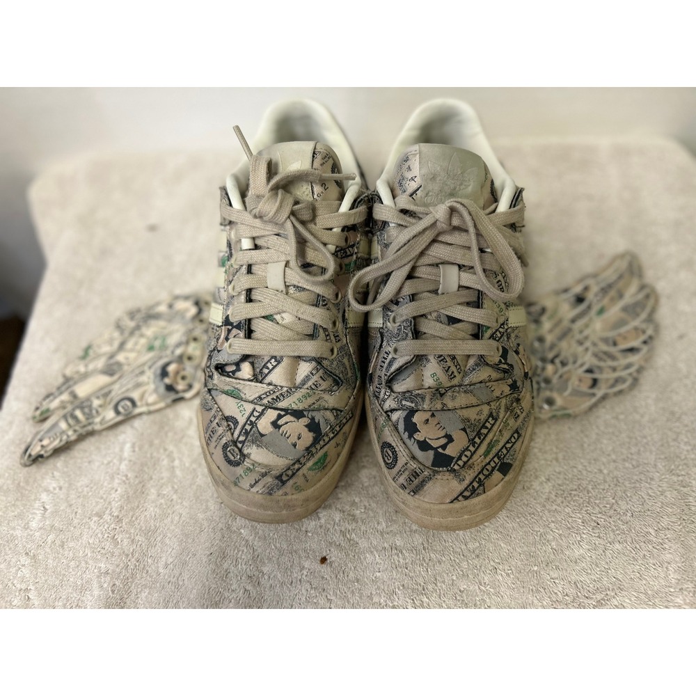 Adidas Jeremy Scott Forum Low Wings Money Bliss Q46154 Mens 5.5 Womens 6.5